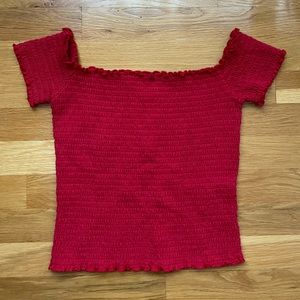 Hollister red crop top
